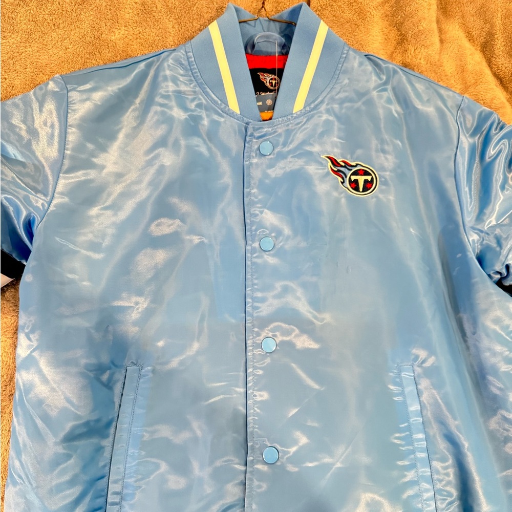 Baby Blue Tennessee Titans Varsity Jacket